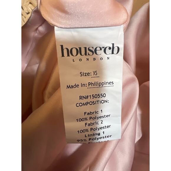 House of CB Marsha Baby Pink Satin Corset Mini Dress Size XS Extra Small - Picture 8 of 10